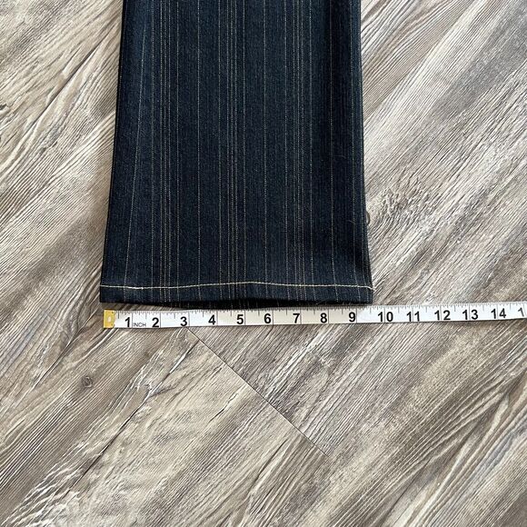 Luxury Escada Designer Denim Gold Striped Bootcut Jeans 40 Euro - Picture 7 of 11